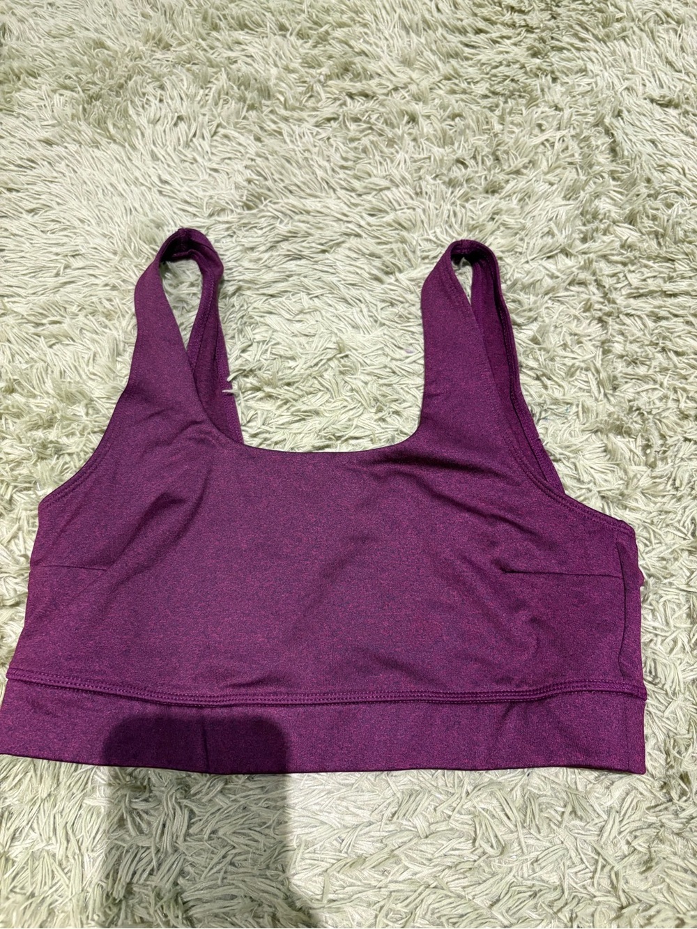 Jenni Deep Plum Square Neck Sports Bra